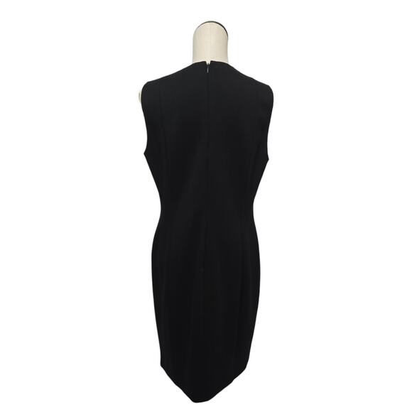 Elie Tahari Black Sheath Dress Button Down Office Business Minimalist Size 14 - Picture 2 of 10
